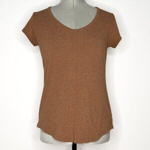 Cynthia Rowley Earth Tone V-Neck Top Soft Knit Basic - Size Medium